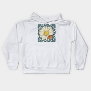 Celtic Daisy and Painted Lady Butterfly Kids Hoodie